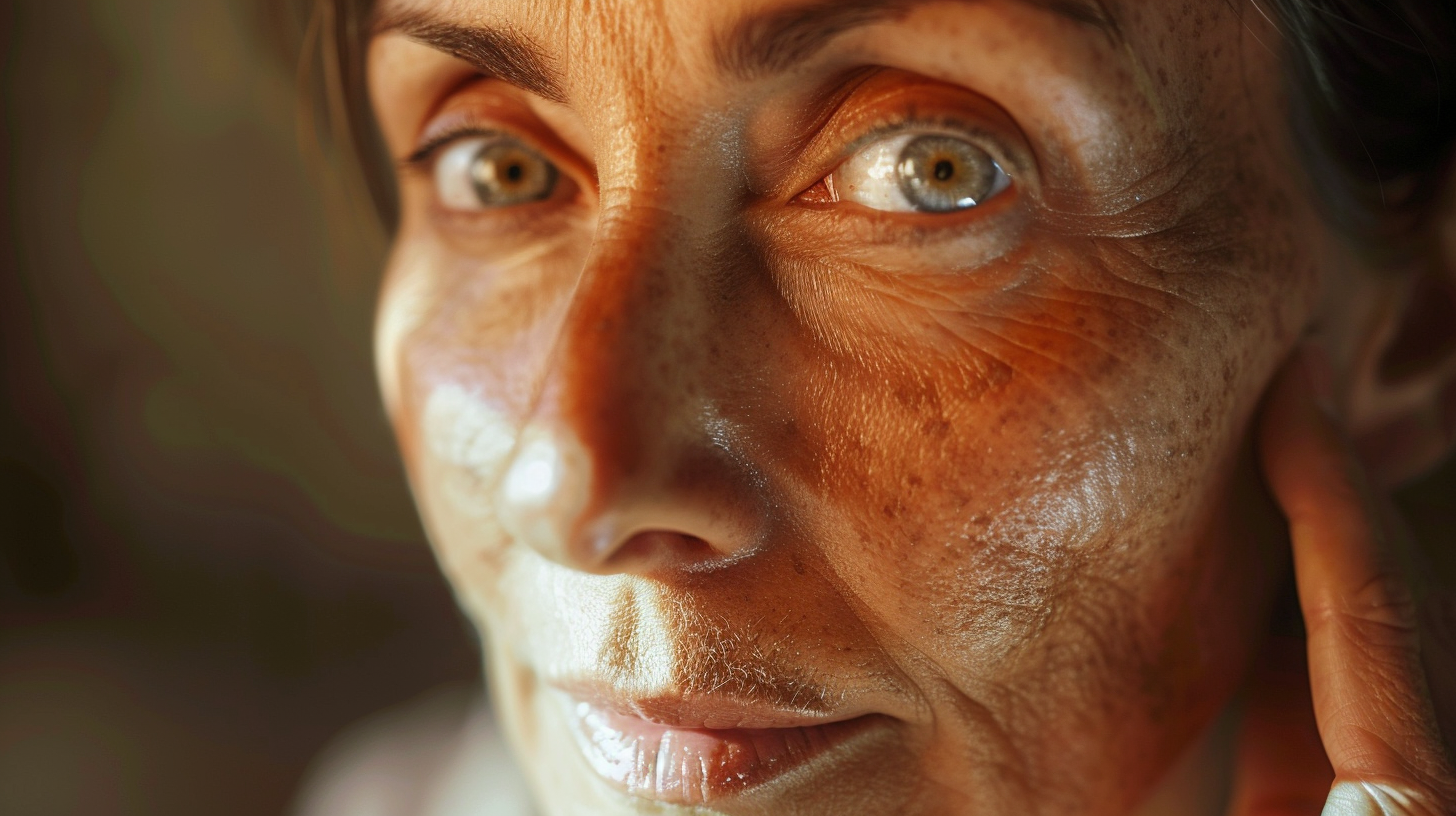 Authentic Moroccan Argan Oil Uses 5 Close up shot of aging women.