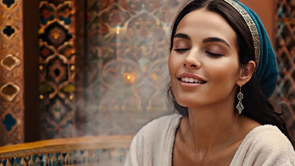 Moroccan Rituals Using Argan Oil 8 A woman enjoying an Argan Oil Facial Steam.