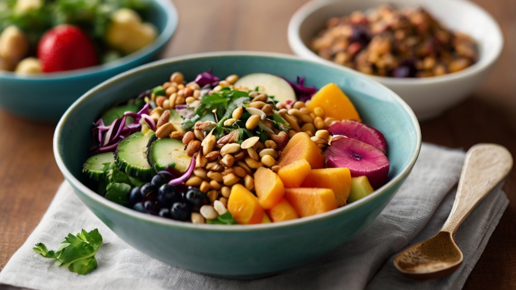 Vegan Sources of Vitamin E Argan 4 a vibrant, plant-based feast with a variety of vitamin E-rich vegan dishes infused with nourishing Argan oil.
