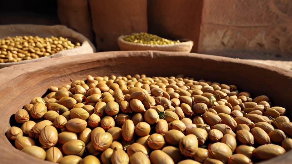 Harvesting Argan for Organic Oil Production 8 Traditional Berber process of cold-pressing argan oil.