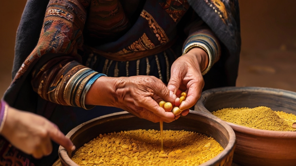 Argan Oil Harvest by Berber Women 5 Intricate process of extracting precious Argan oil by Berber women.