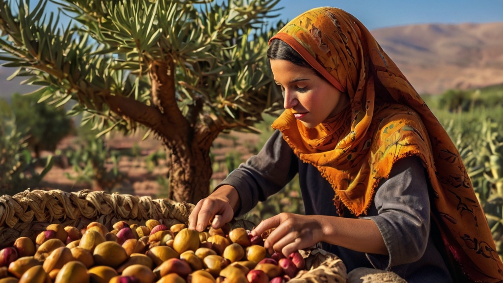 Berber Artisanal Argan Oil Processes 3 Harvesting Argan Fruits