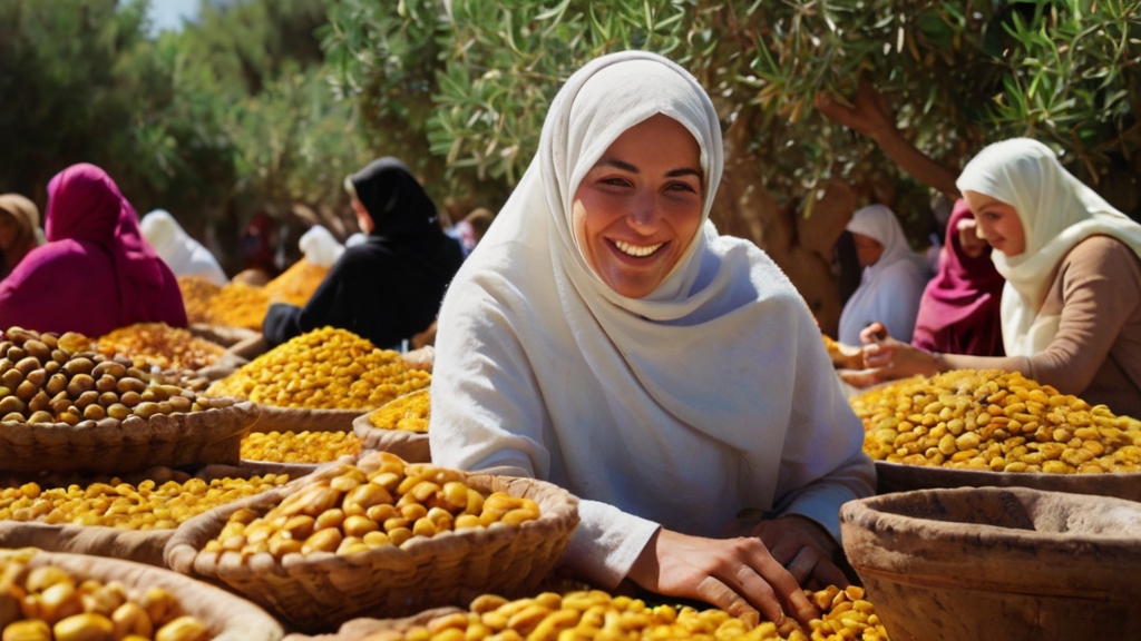 Local Wisdom on Argan Oil Purity 6 Hardworking women, surrounded by the lush greenery of argan trees.