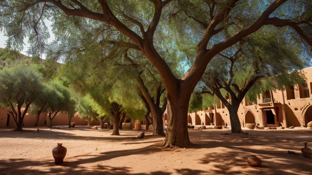 Impact of Argan Oil on Berber Villages 3 Impact of Argan Oil on Berber Villages by depicting a vibrant.
