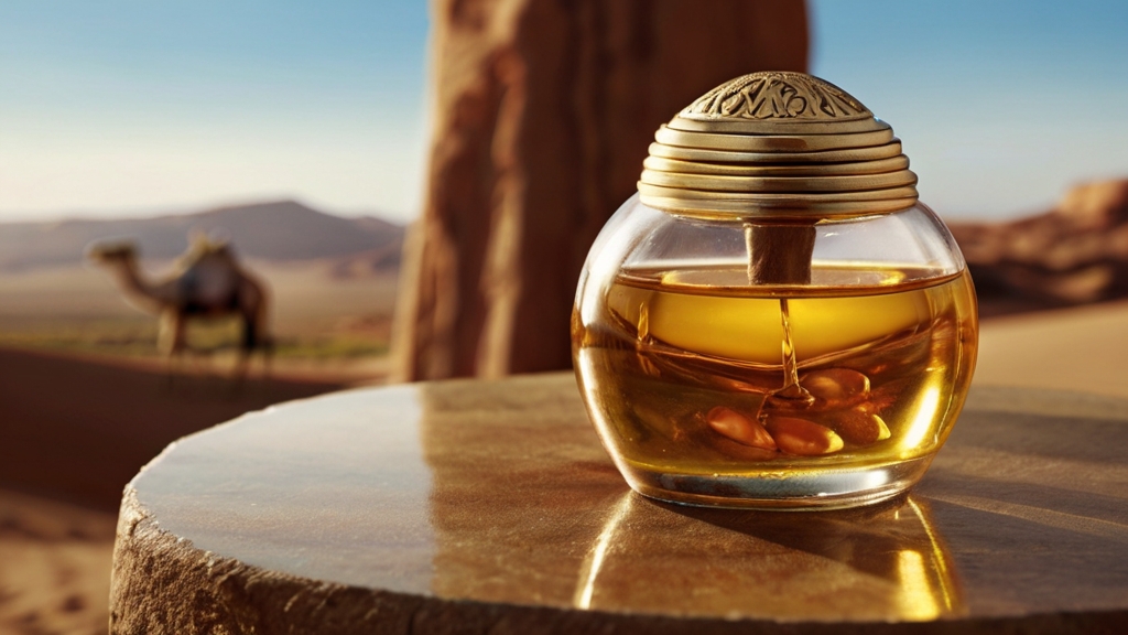 Moroccan Argan Oil Moisturizing Properties 4 A stunning desert landscape bathed in warm sunlight.