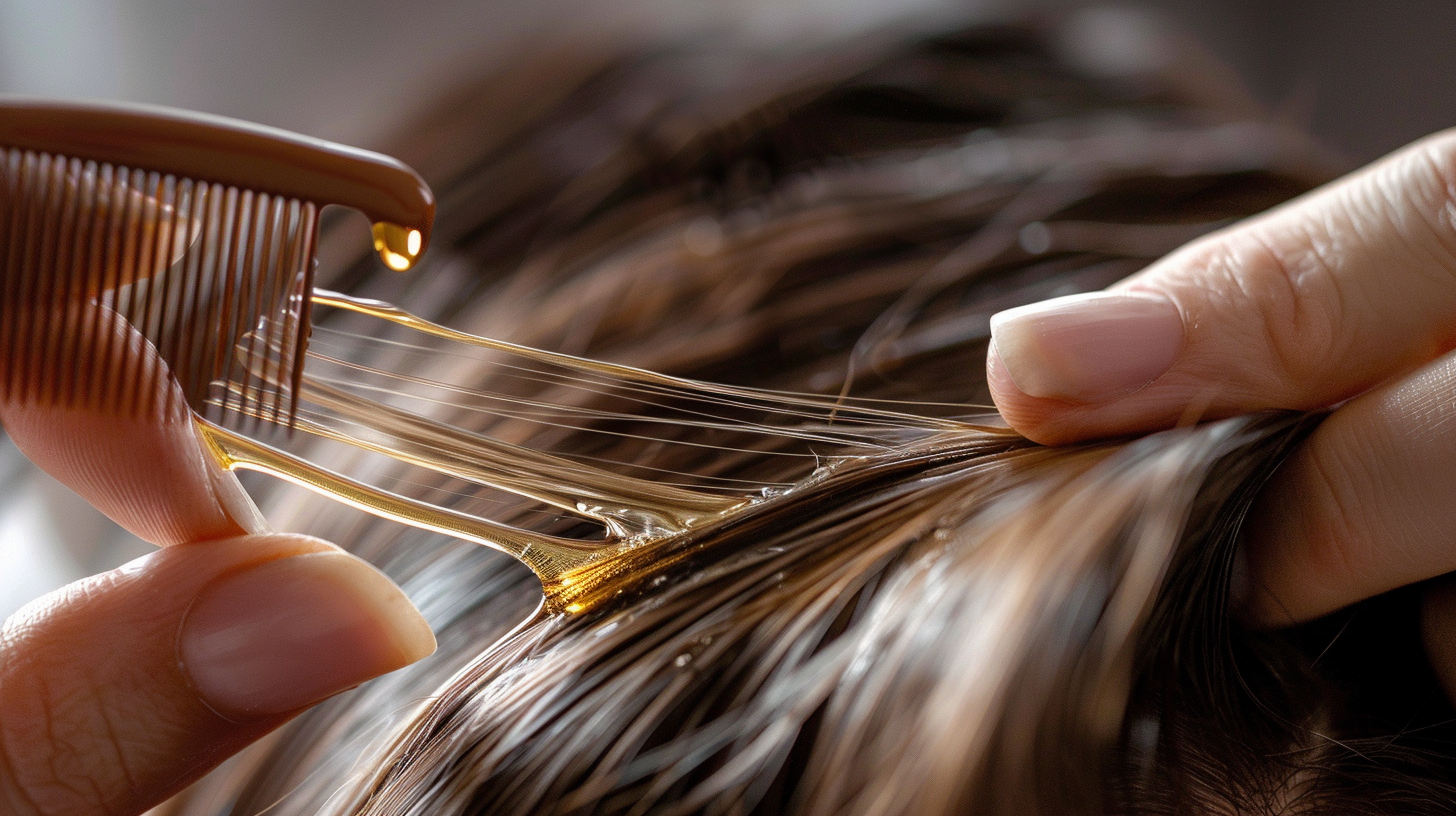 Authentic Moroccan Argan Oil Uses 8 Close up shot of scalp.