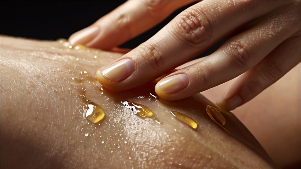 Topical application of Moroccan Argan Oil for psoriasis management.