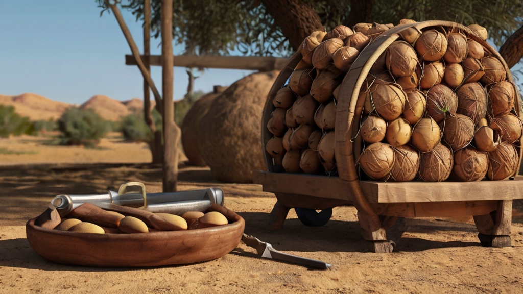 Argan Oil Harvesting Equipment Used 2 Traditional Handheld Tools
