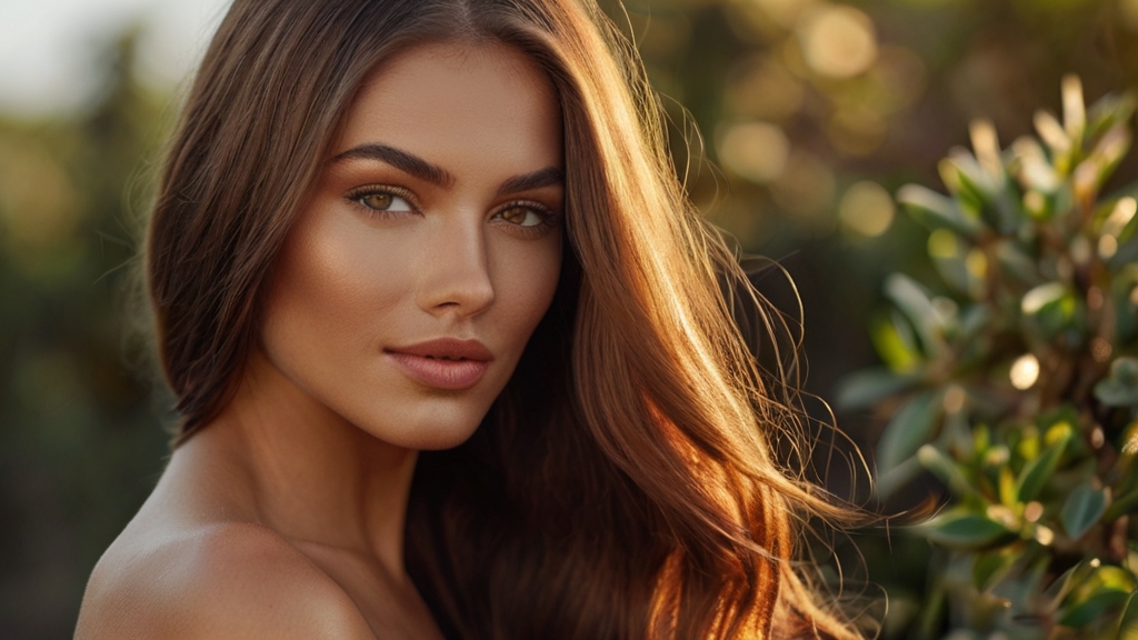 Vegan Sources of Vitamin E Argan 6 A woman with luscious, shiny hair, radiating with health and vitality.