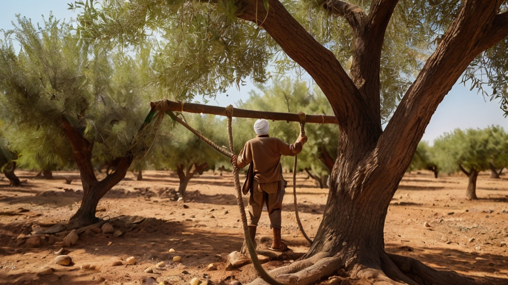 Manual Argan Oil Harvesting Techniques 2 Climbing Argan Trees